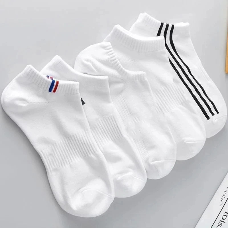 Men's Breathable Cotton Ankle Socks Comfortable Summer Low Cut Casual Socks 10 Pack