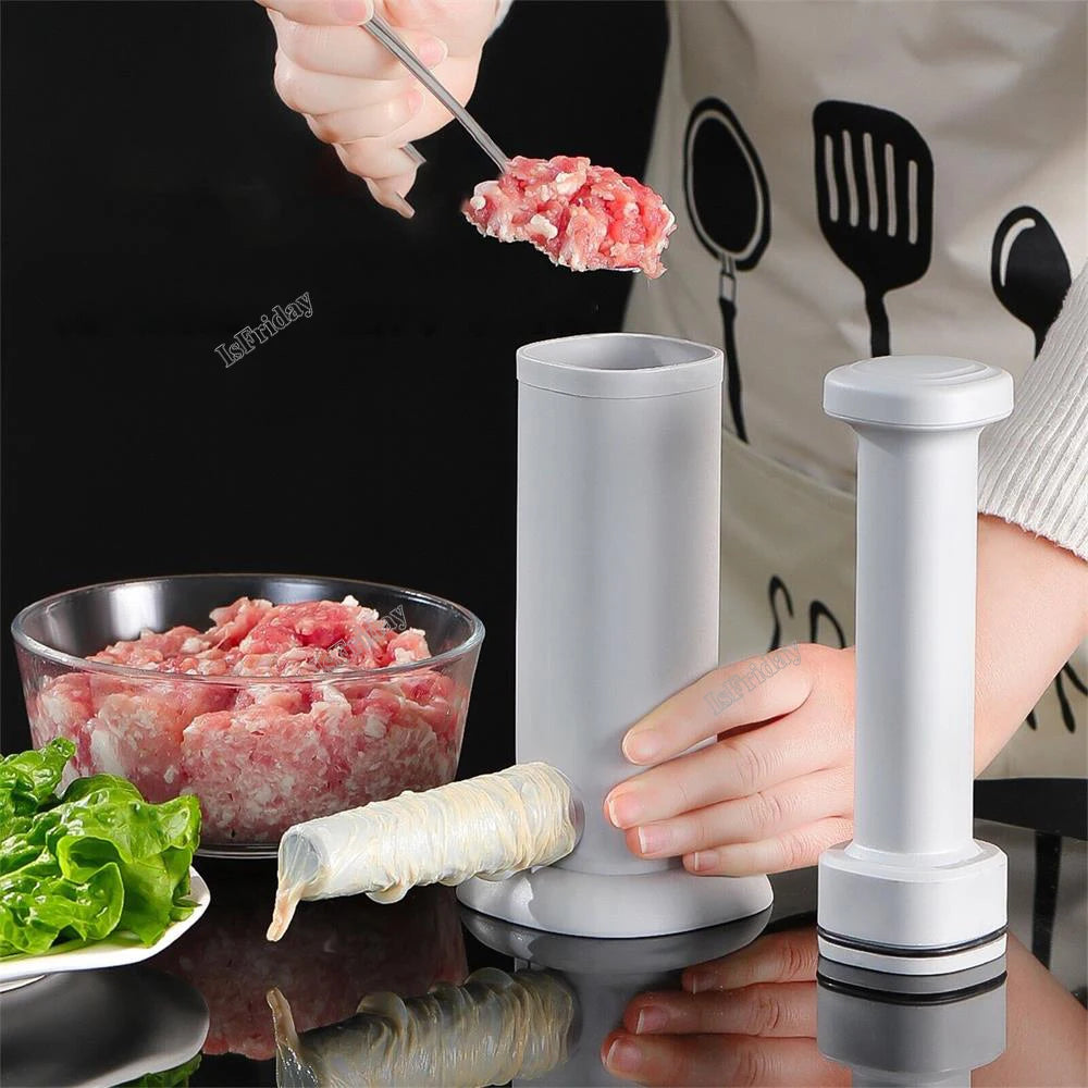 Manual Sausage Filling Machine Meat Stuffer Kit for Homemade Sausage and Meatball Making Durable Metal Kitchen Tool