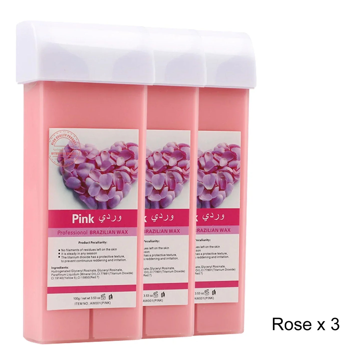Aloe Rose Wax Cartridge Roller Refill for Painless Bikini Body Hair Removal