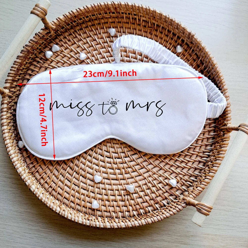 Miss To Mrs Bridal Eye Mask Wedding Party Favor Gift