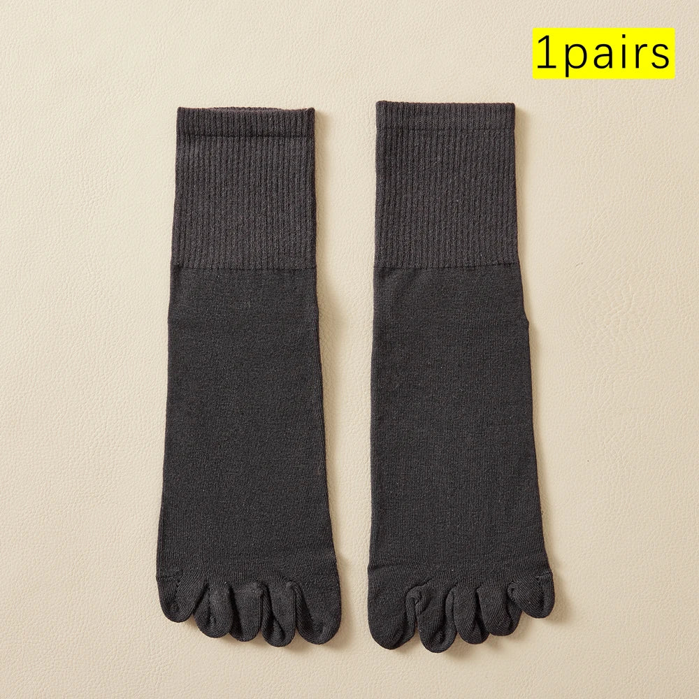 Men Cotton Toe Socks Moisture Wicking Odor Control