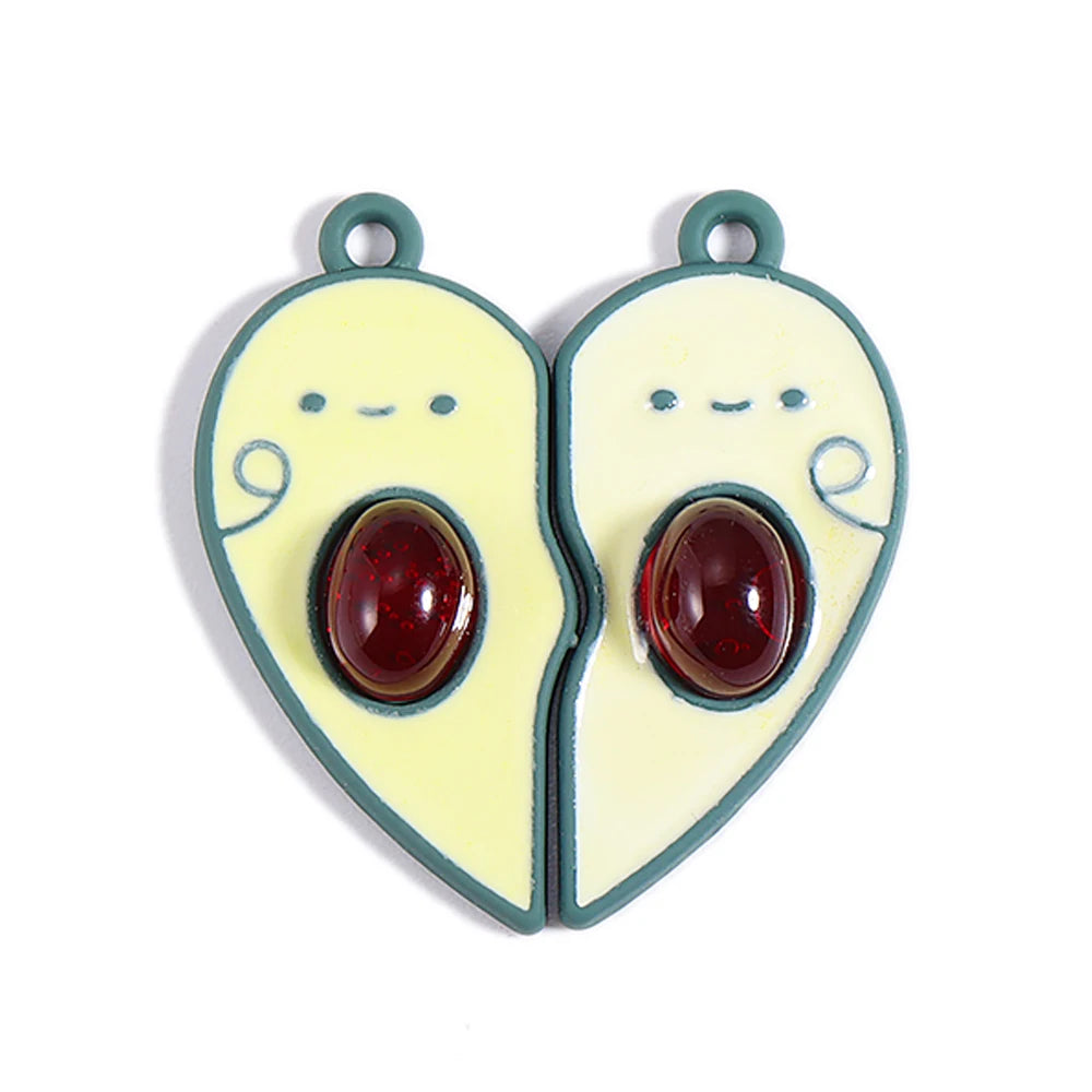 Sweet Heart Rainbow Butterfly Best Friend Charms for DIY Necklace Jewelry Making