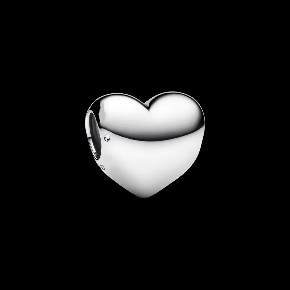 Avocado Double Dangle 925 Silver Heart Eternity Charm