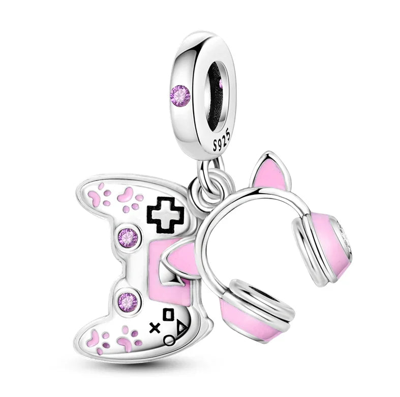Original 925 Sterling Silver Magic Cube Charm Bead Pendant with Zircon for Bracelet and Necklace Jewelry