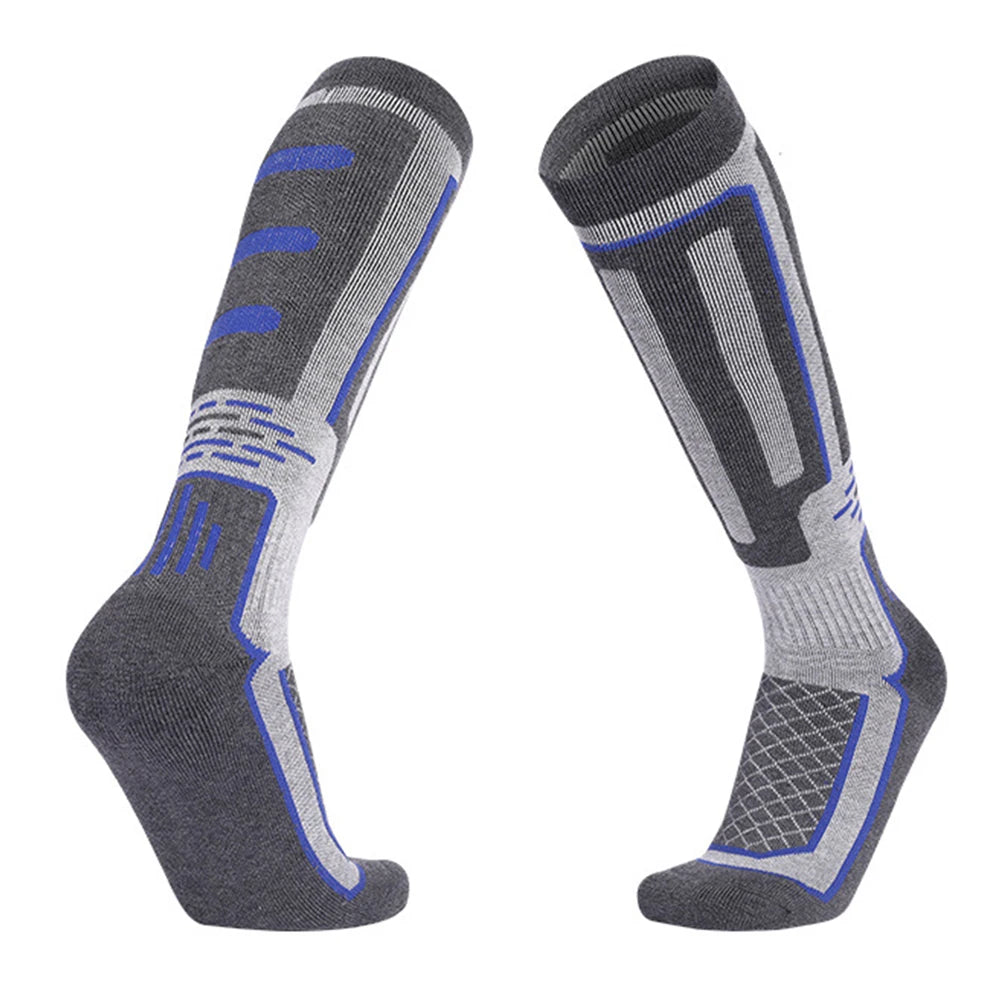 Mens Cotton Knee High Thermal Ski Socks For Winter Use