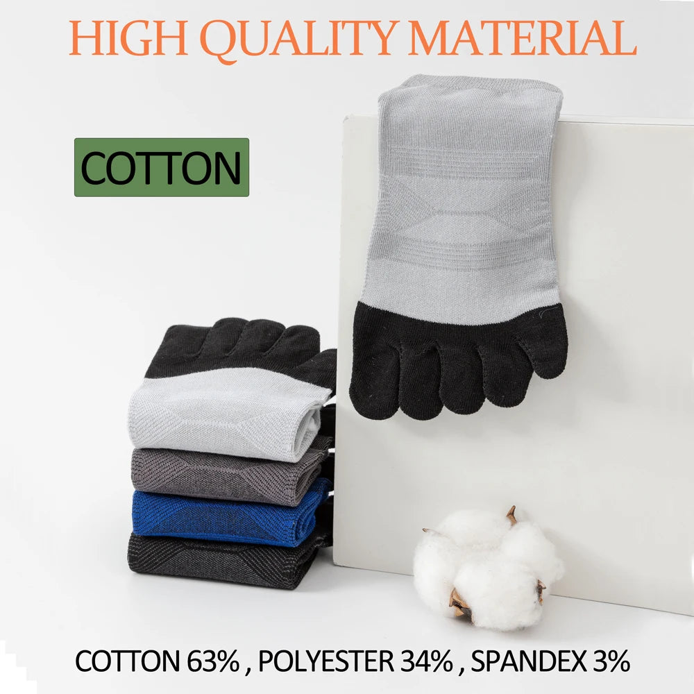 Lightweight Mens Split Toe Socks Cotton Blend Arch Support