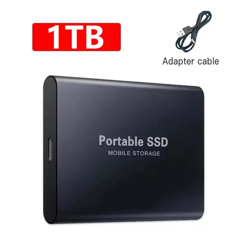 Portable SSD 1TB USB 3.2 Type-C High Speed External Solid State Drive for Laptop PC Mac
