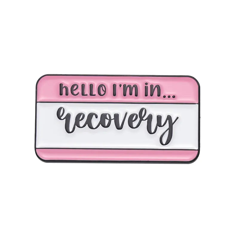 Quirky Anxious Dialog Enamel Lapel Pins for Unique Fashion Statements