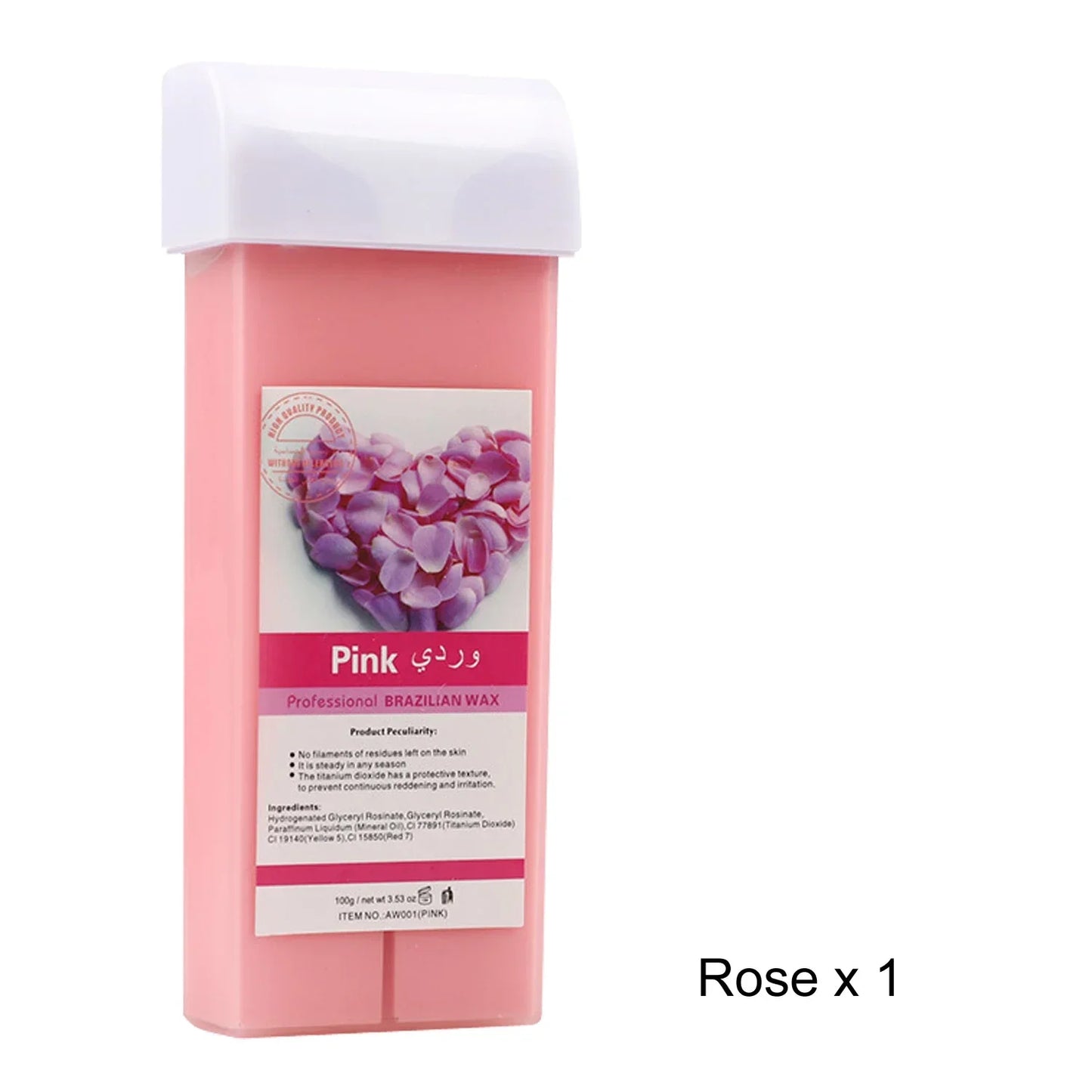 Aloe Rose Wax Cartridge Roller Refill for Painless Bikini Body Hair Removal