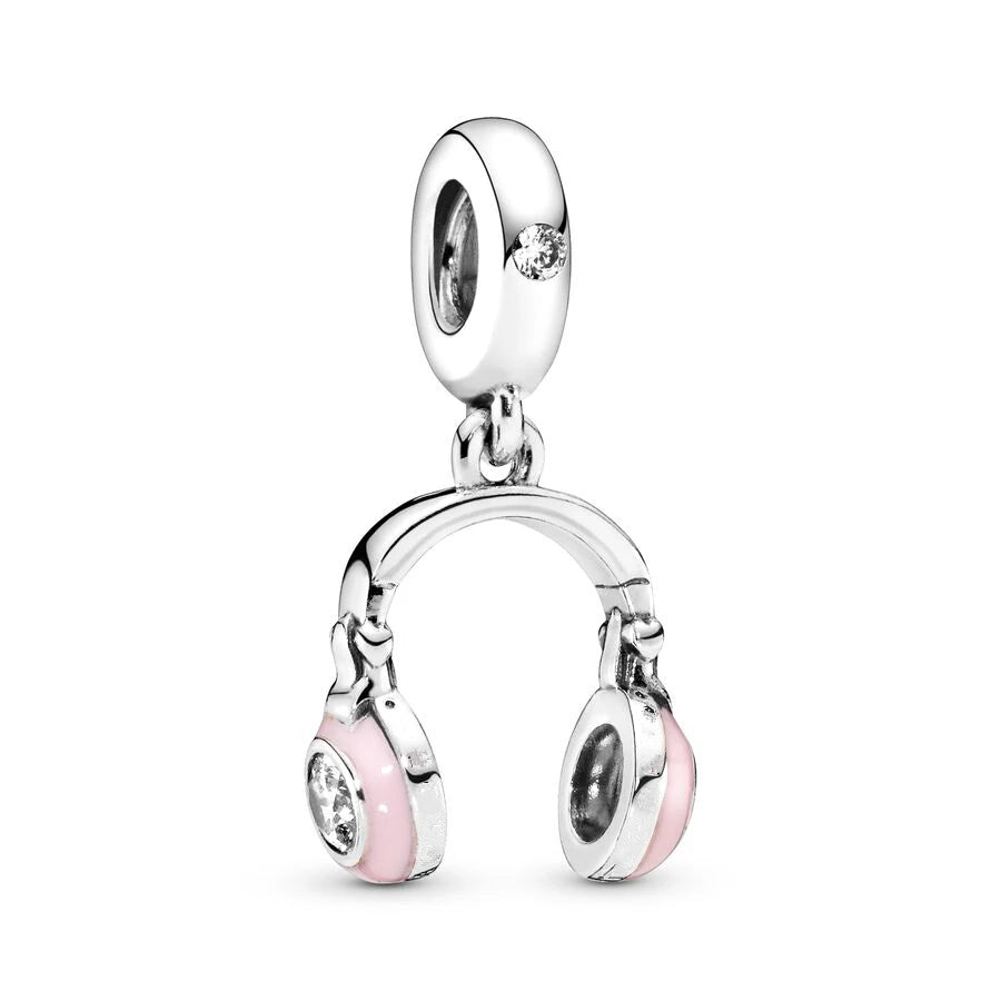 Hot Pink Murano Glass Charm Bead For 925 Bracelet Pendant
