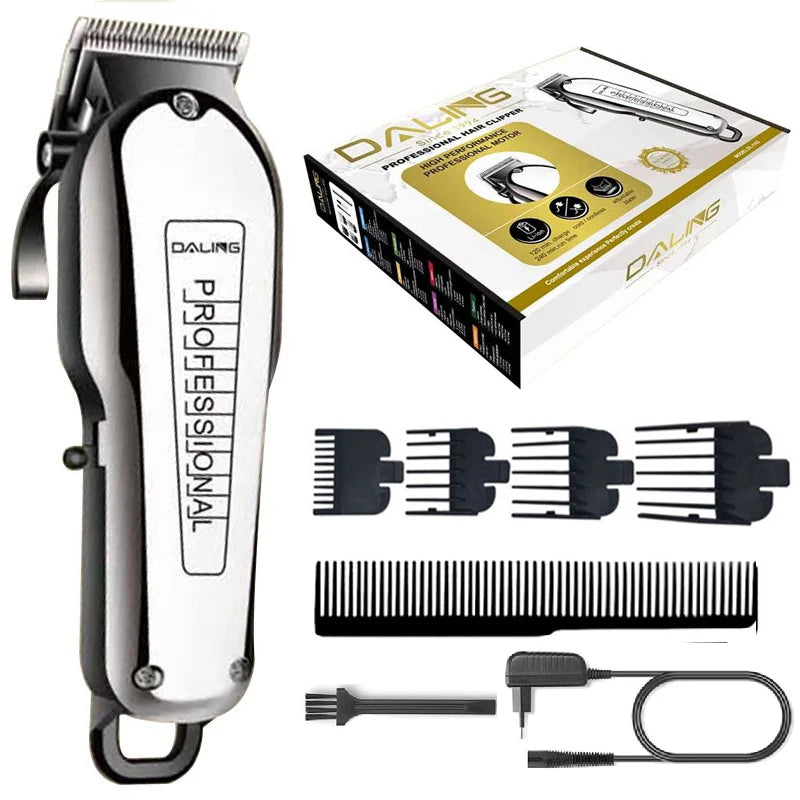 Cordless Professional Hair Clipper For Men Adjustable Lithium Ion Hair Trimmer Powerful Barber Shop Cutter