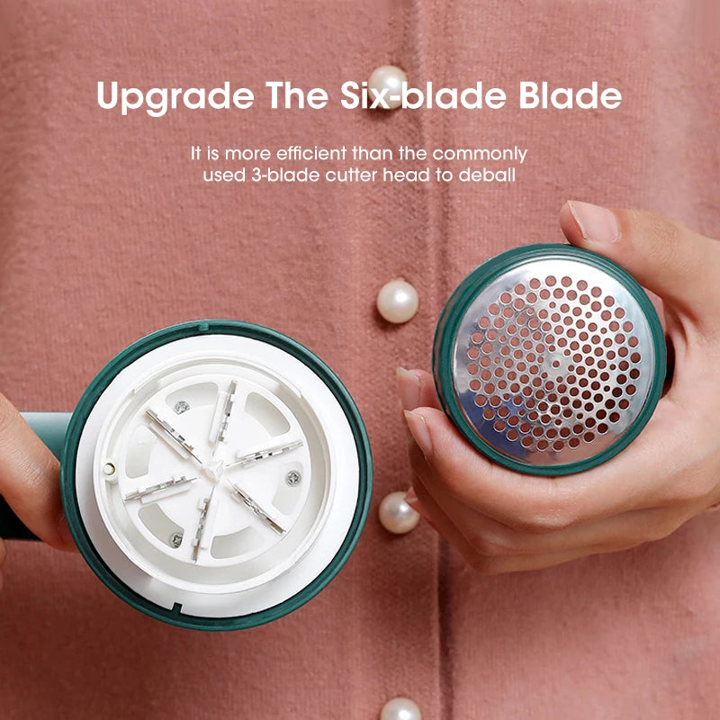 Hair Ball Trimmer Charging Fabric Shaver Lint Remover Upgraded Six Blade Design Fuzz Shaver Rechargeable for Home Travel