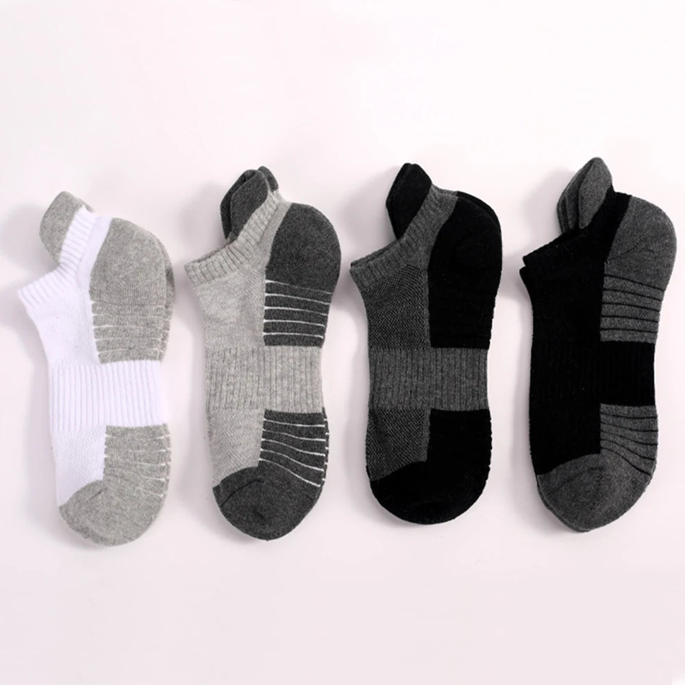 6 Pairs Unisex Cushioned Terry Crew Socks Anti Slip