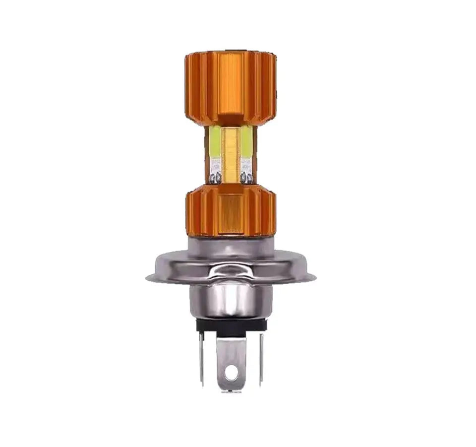 H4 BA20D 12W 3COB Motorcycle Headlight 3000LM 6000K