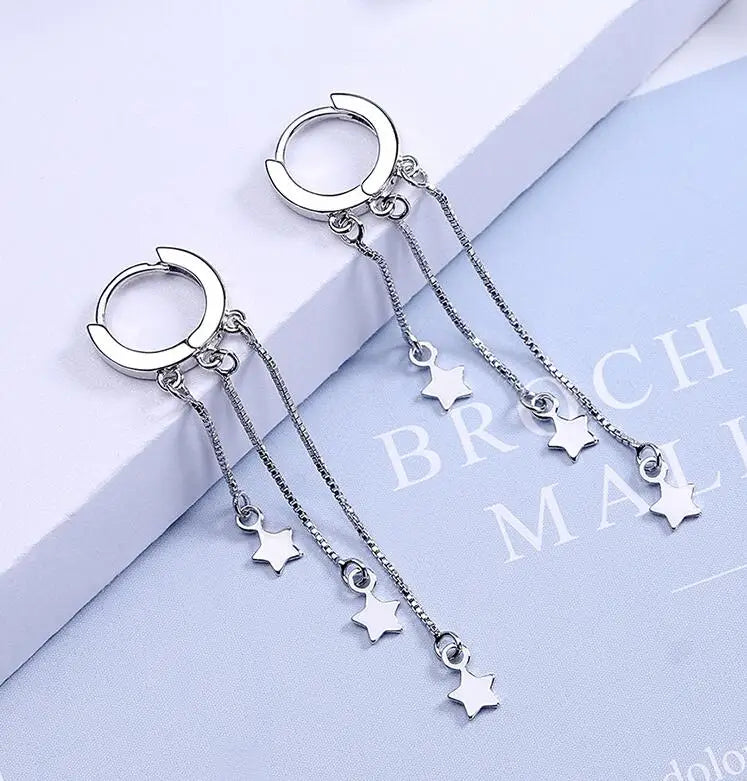 Elegant 925 Sterling Silver Zircon Stud Earrings for Women's Wedding and Engagement