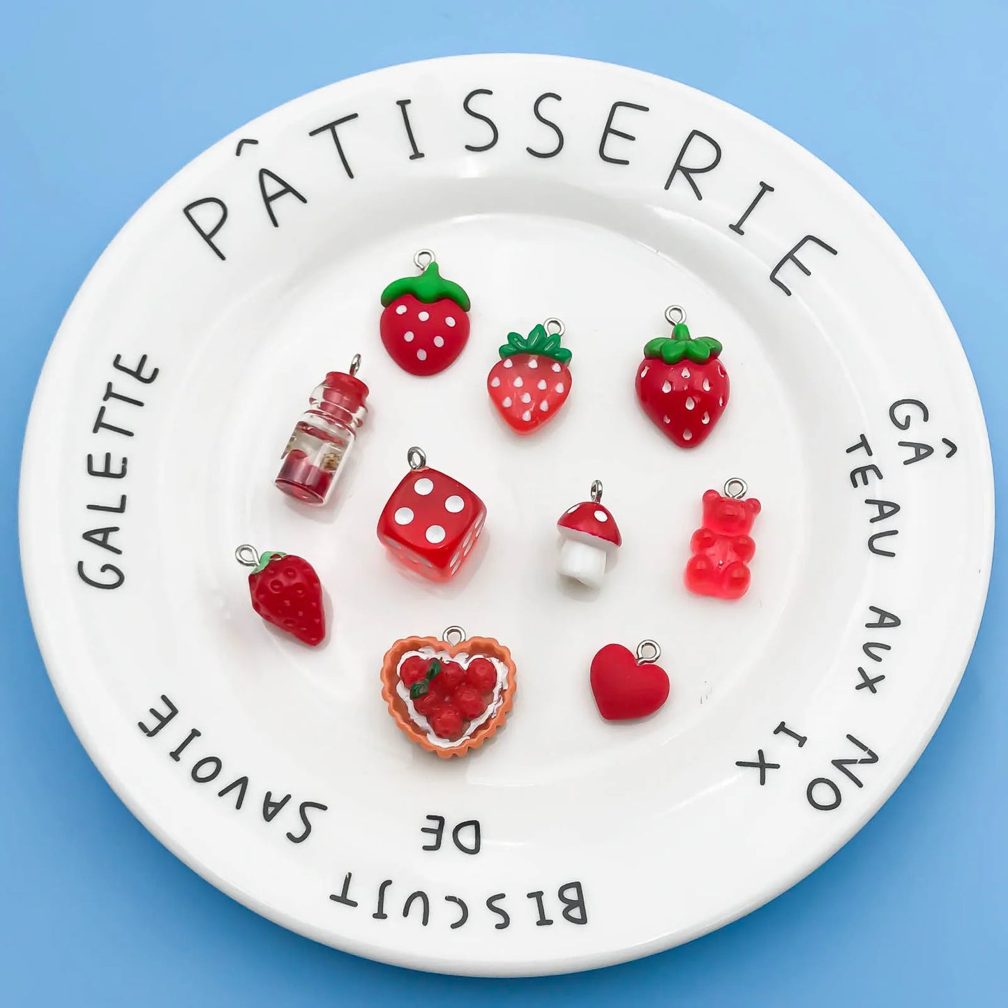 Colorful 3D Resin Charms Set for DIY Jewelry Crafting