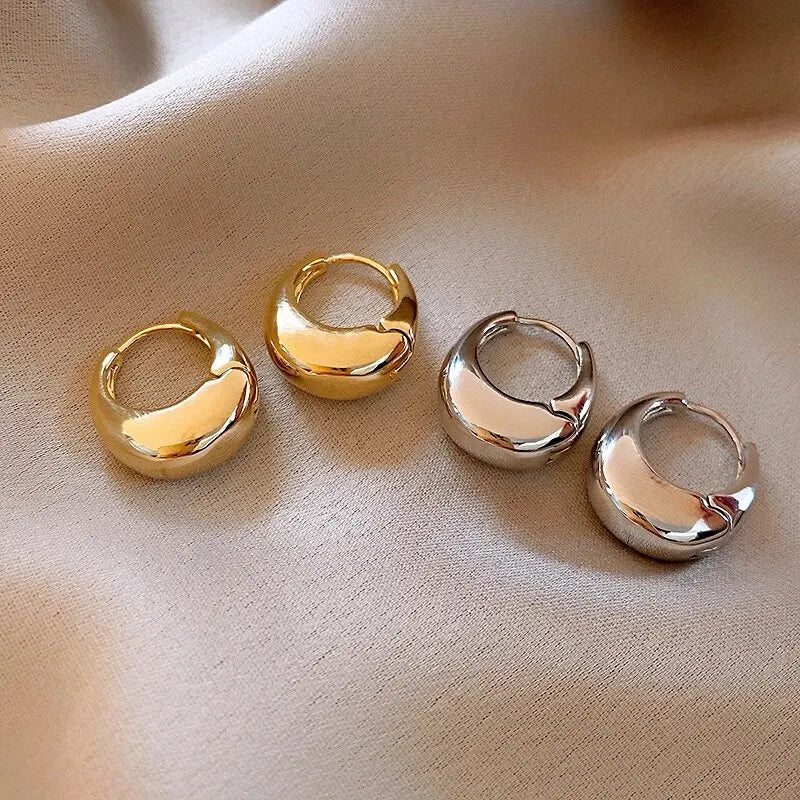 Punk Oval Hoop Earrings Minimalist U Shaped Accessories for Daily Style