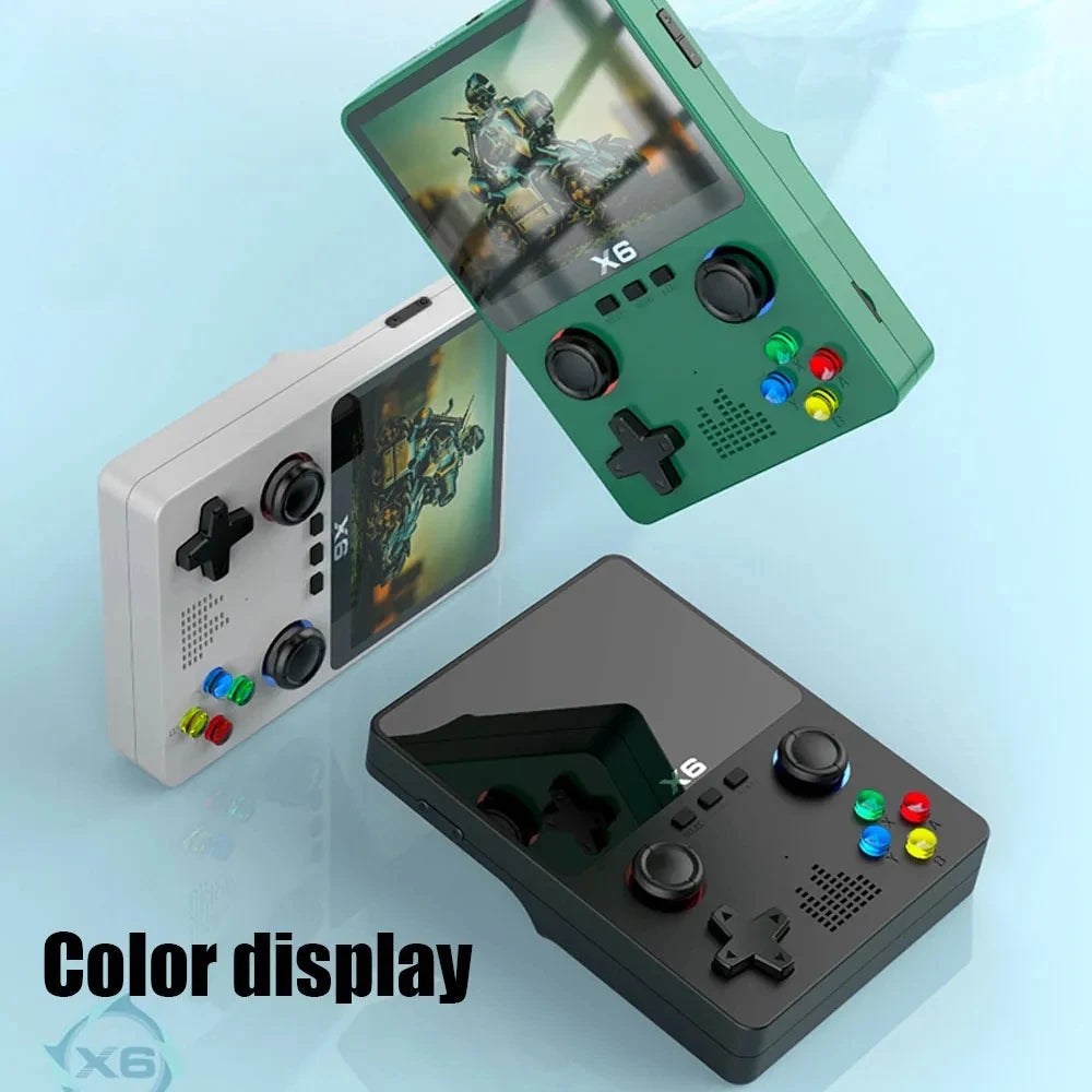 2023 X6 3.5 Inch IPS Handheld Game Console Dual Joystick 11 Simulators GBA Retro 10000 Games Kids Gift