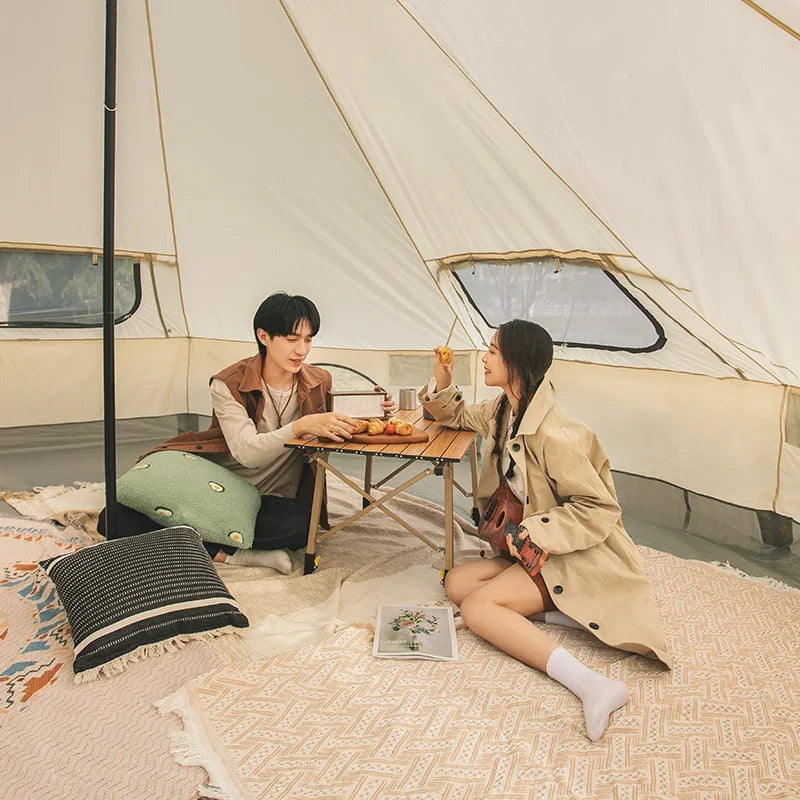 Indian Pyramid Luxury Family Yurt Tent Waterproof Multi Person Outdoor Camping Shelter
