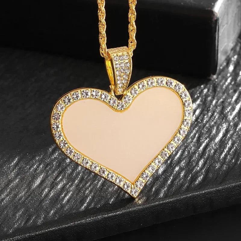 Cubic Zirconia Hip Hop XO Pendant Necklace for Men and Women