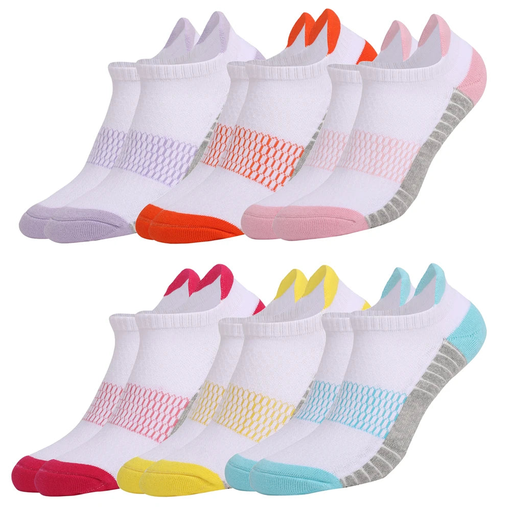 6 Pairs Women Cushioned Sports Socks Anti Odor Arch Support