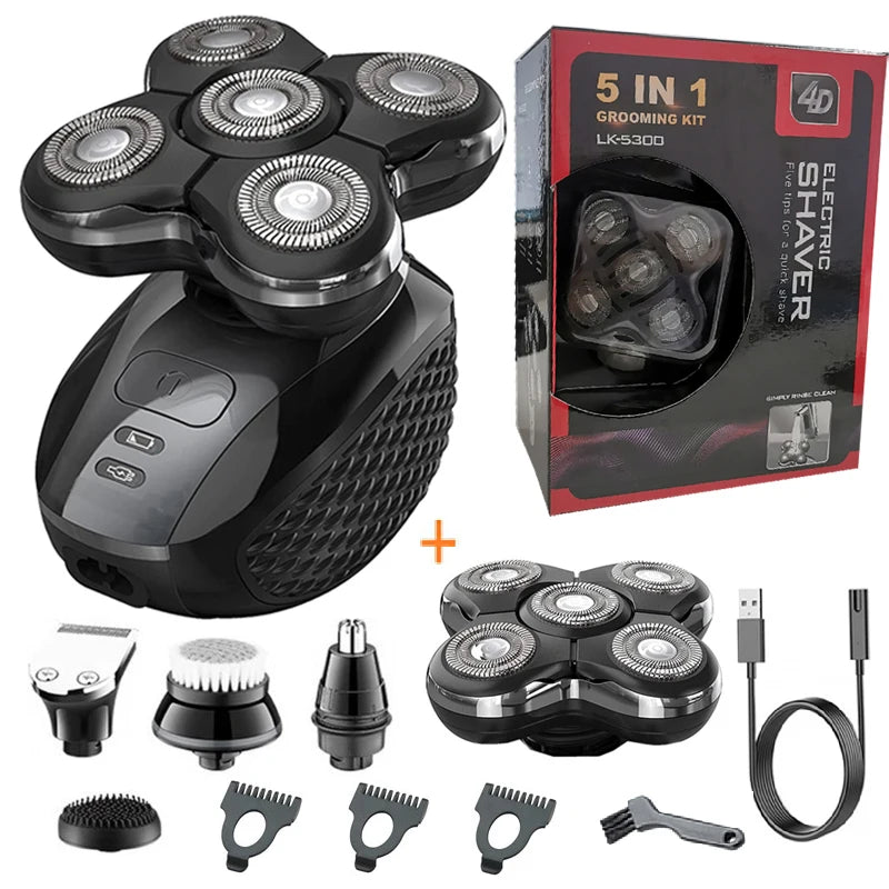Pro Electric Shaver For Men Rechargeable Wet Dry Razor Grooming Kit With Advanced Blade Technology