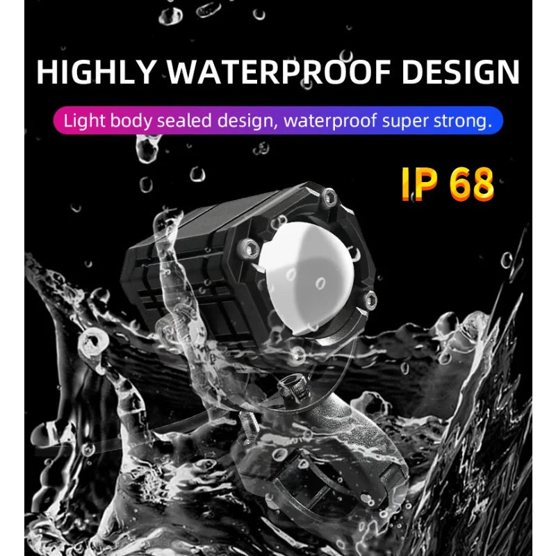Universal Led Motorcycle Fog Headlight Auxiliary Lamp