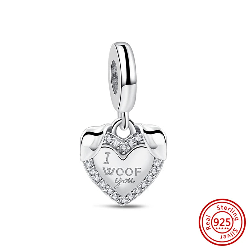 925 Silver Lucky Crown Butterfly Heart Family Tree Beads