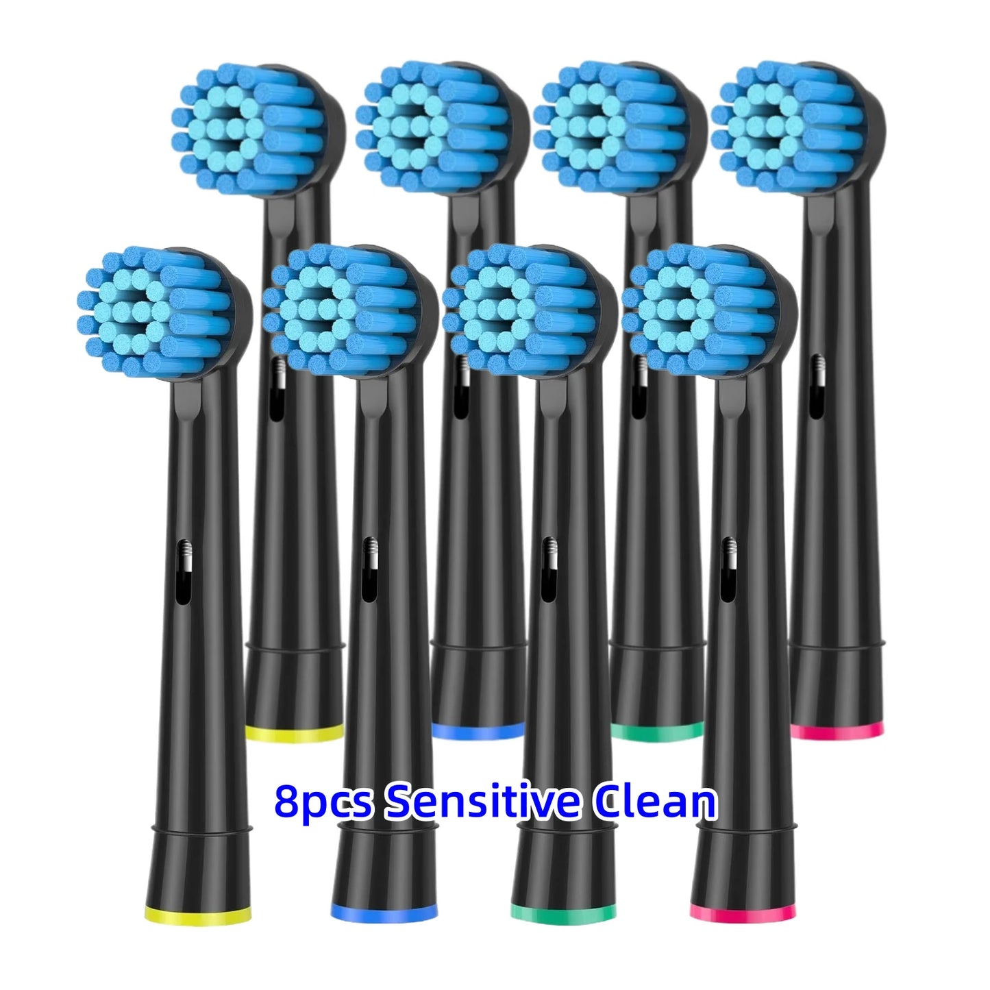 Toothbrush Replacement Heads Refill for Oral B Electric Toothbrush Pro1000 Pro 3000 Pro5000 Pro7000 Vitality Floss Action - 16 Pack 8 Sensitive