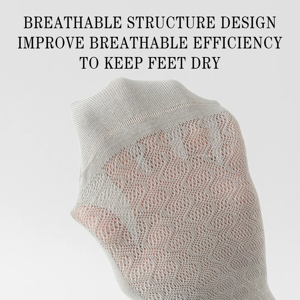 Men Cotton Ankle Socks 3 Pairs Breathable Mesh Lightweight