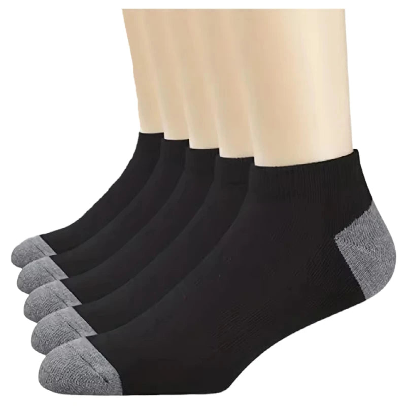 Men's Breathable Cotton Ankle Socks Comfortable Summer Low Cut Casual Socks 10 Pack