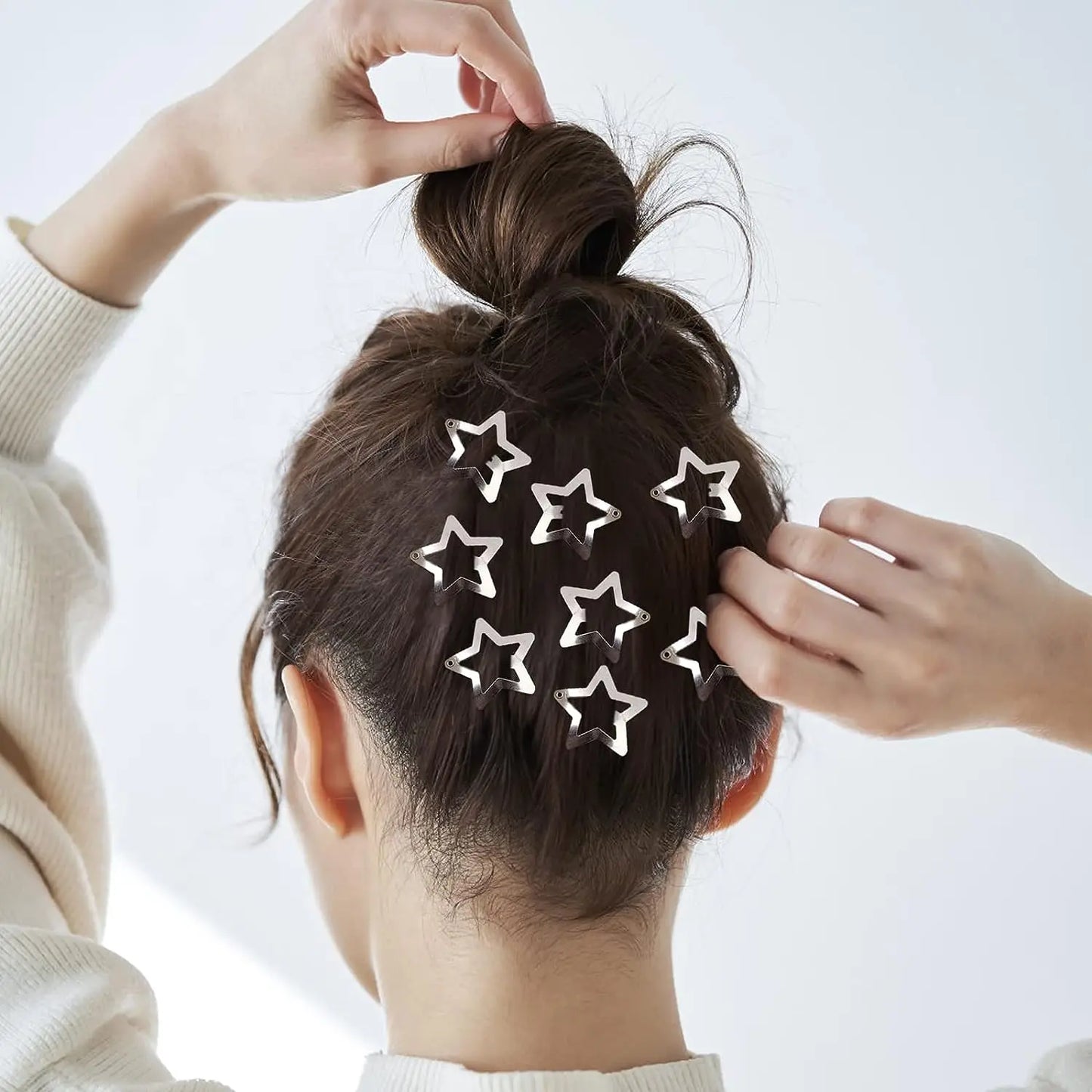 Starry Fashion Hair Clips Set for Girls - Elegant Filigree Metal Snap Barrettes