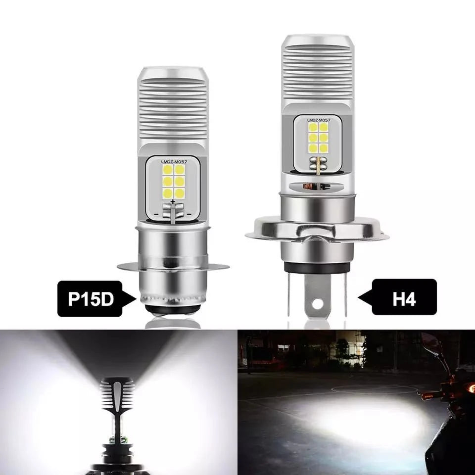 36W 1600LM 6000K H4 P15D BA20D Motorcycle LED Headlight