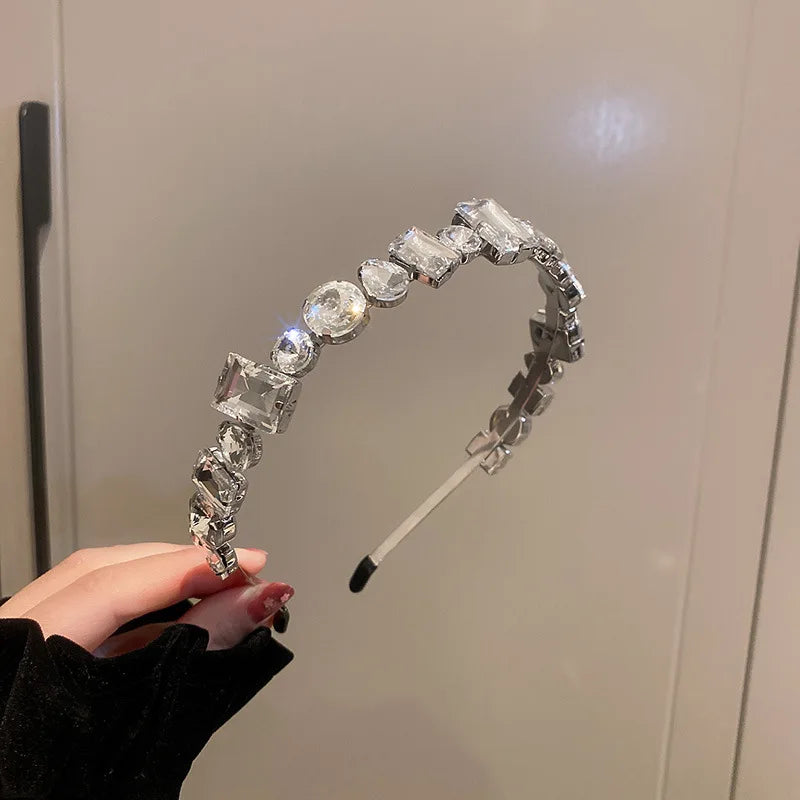 Elegant Rhinestone Geometric Headband for Parties and Weddings