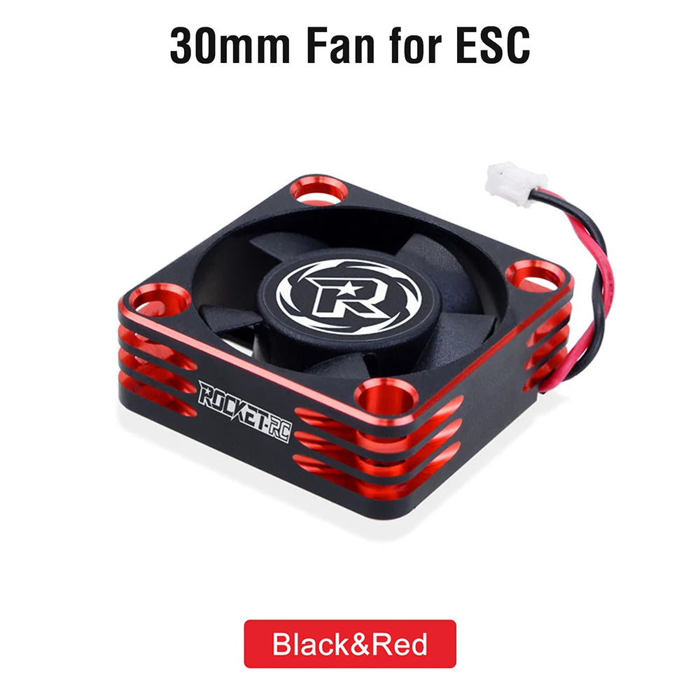 Rocket RC Fan 25mm 30mm 35mm 40mm 50mm Cooling Fan for RC Car 50mm red for motor
