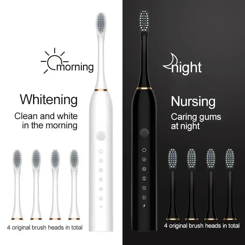 Electric Ultrasonic Toothbrush Six Speed Mode USB Charging Set