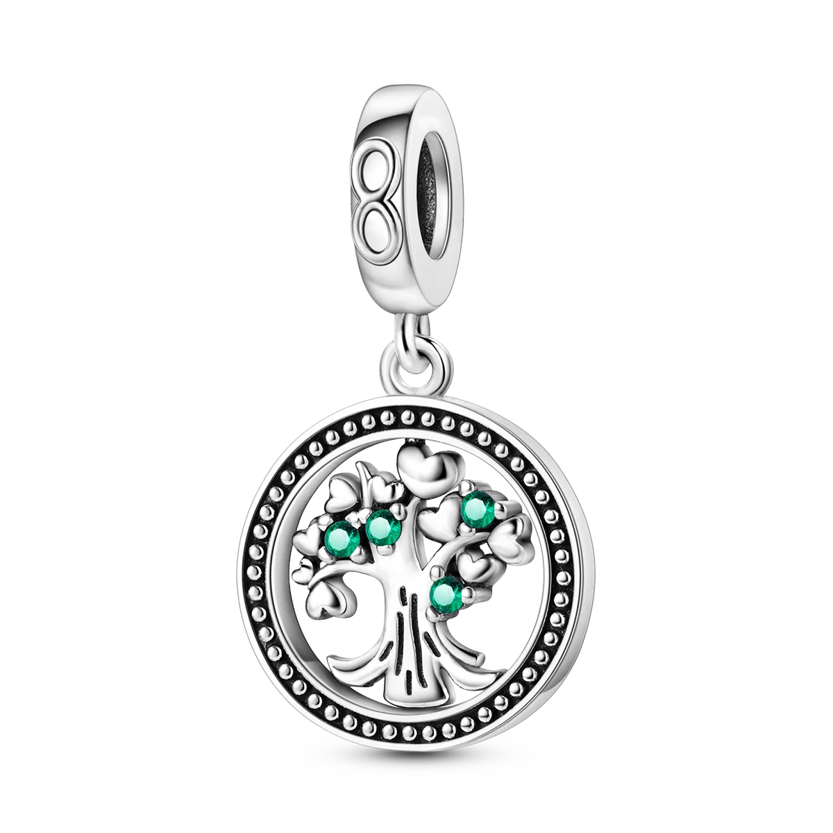 Silver Plated Eternal Symbol Charms Luminous Star Beads Love Dangle Safety Chain for Original Bracelet DIY Jewelry
