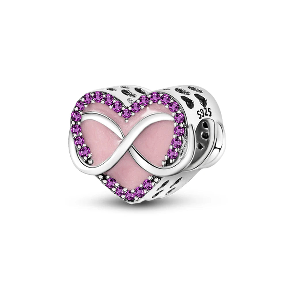 925 Sterling Silver Love Arrow Double Ring Charm for Wedding Anniversary Jewelry A230