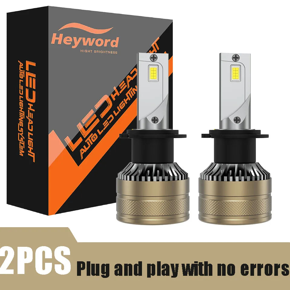 Heyword High Power 300W 30000LM Universal Car LED Headlight Bulbs H4 H7 H1 H8 H9 H11 9005 HB3 9006 HB4 9012 HIR2 Fog Lamp 6000K Bright White Light