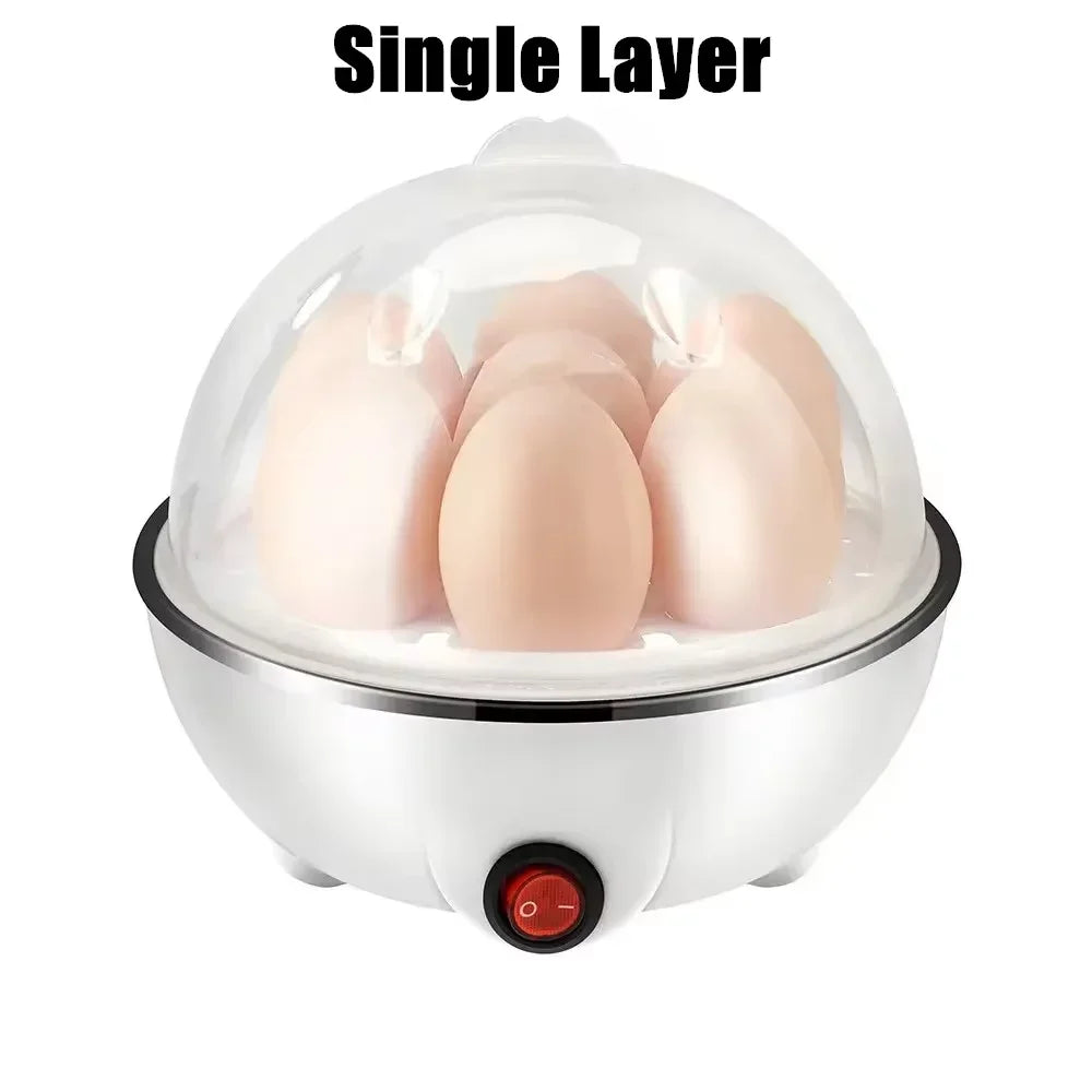 Multifunctional Electric Egg Boiler Monolayer Layer Egg Cooker Mini Steamer Kitchen Cook Breakfast Machine Breakfast Artifact - Compact and Efficient Egg Cooking Solution