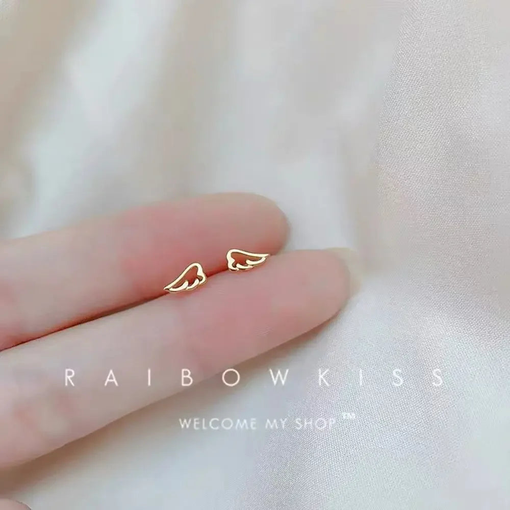 925 Silver Mini Stud Earrings for Women Heart Star Butterfly Dinosaur Design