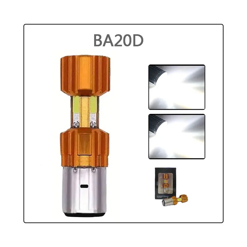 H4 H6 BA20D Motorcycle LED Headlight 6000K 12V COB Hi
