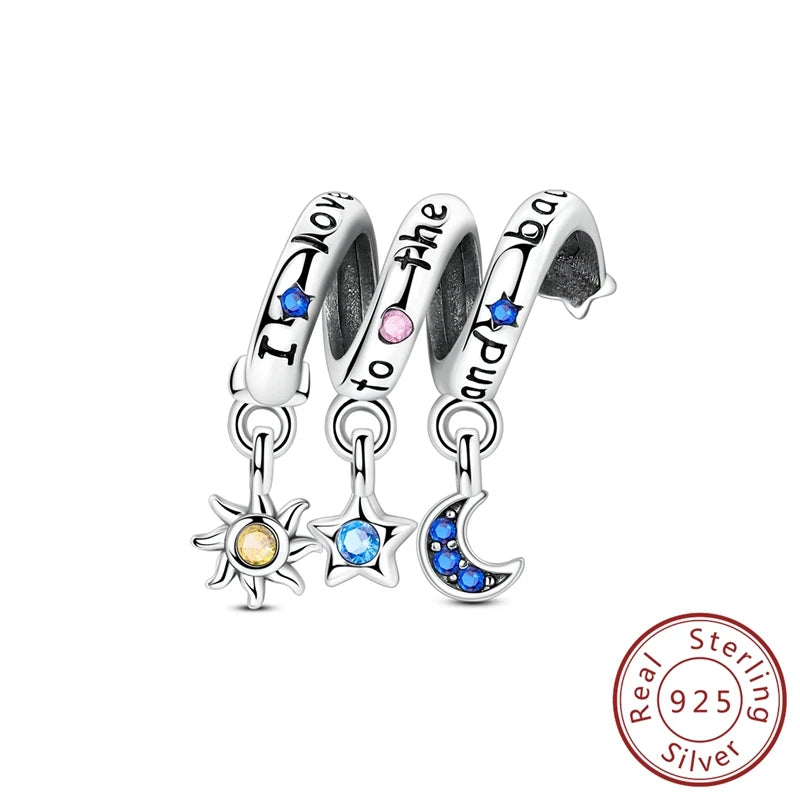 925 Sterling Silver Ocean Turtle Beach Charms Blue Shell