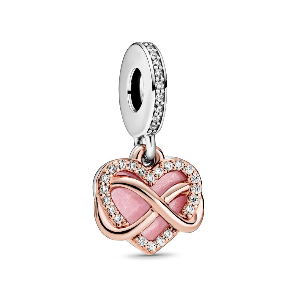 Rose Gold Butterfly Lock Key Charms Beads for DIY Jewelry Making F688