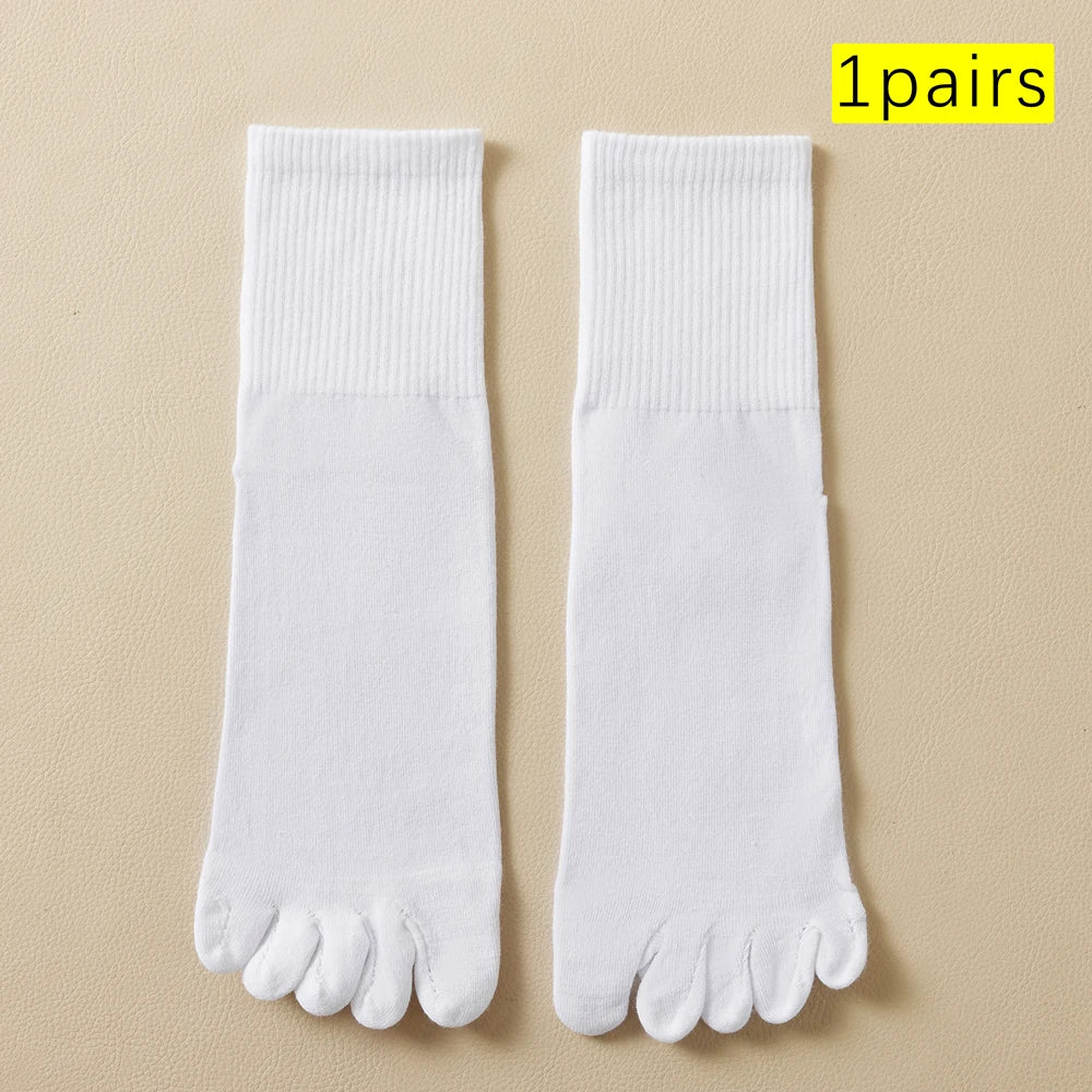 Men Cotton Toe Socks Moisture Wicking Odor Control