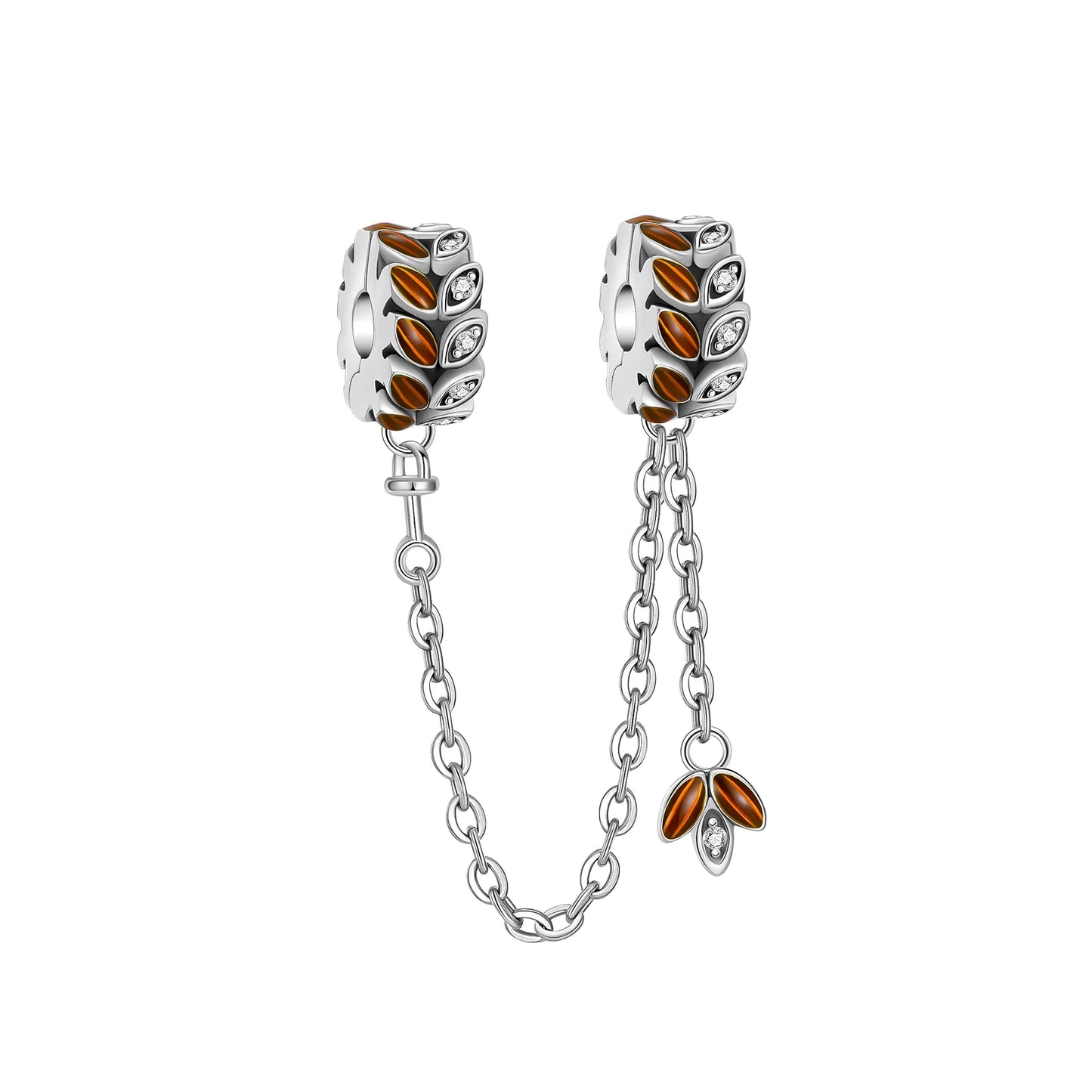 925 Sterling Silver Clover Daisy Star Moon Pavé Safety Chain Bow Necklace and Bracelet Set Luxury Fine Jewelry for Women