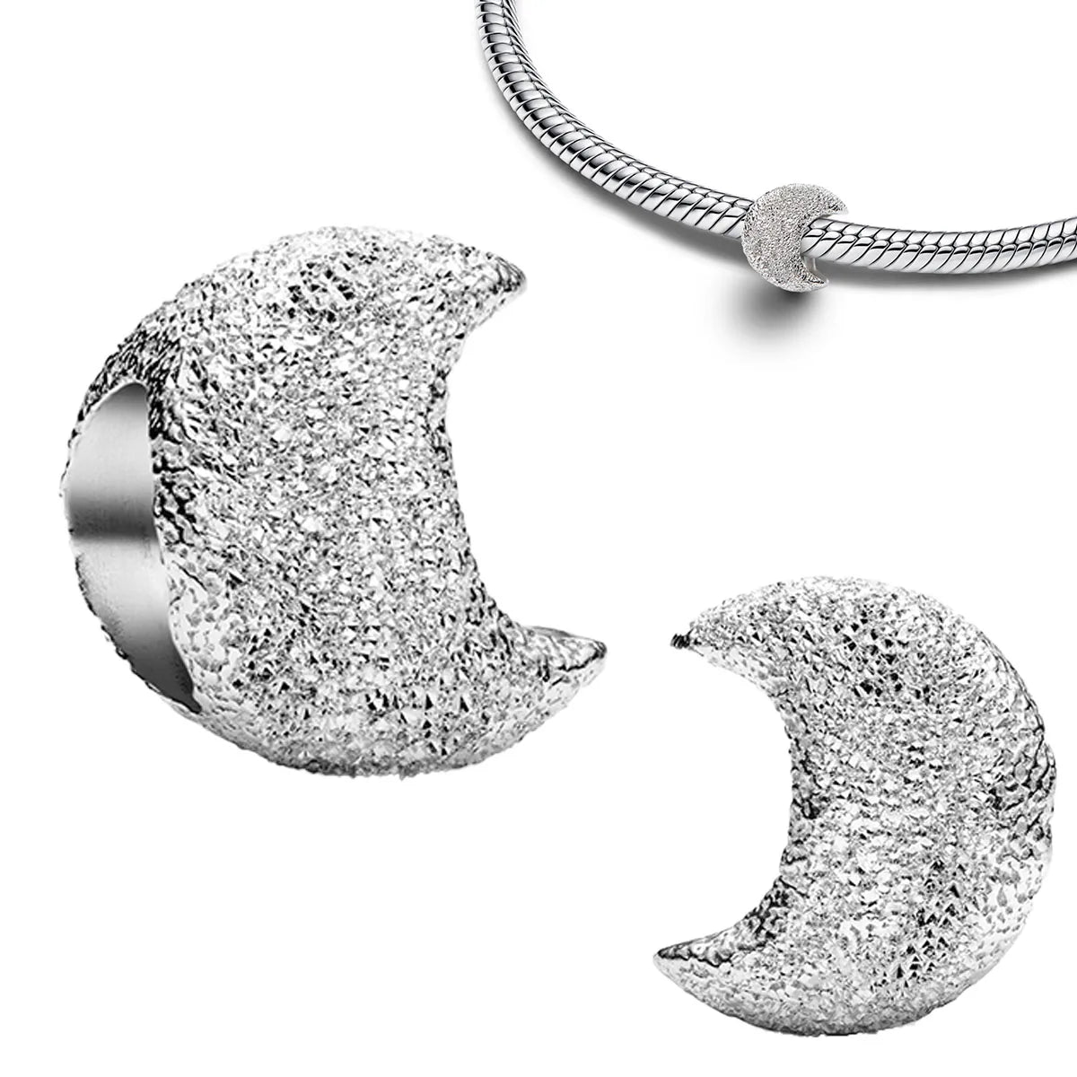925 Sterling Silver Golden Round Charms with Horse Lion Castle Beads for DIY Womens Jewelry Gift