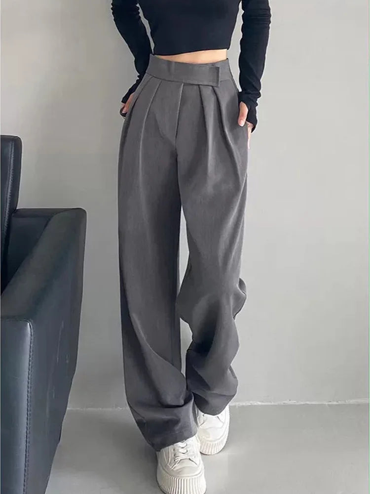 Wide Leg Palazzo Pants For Women High Waist Office Black