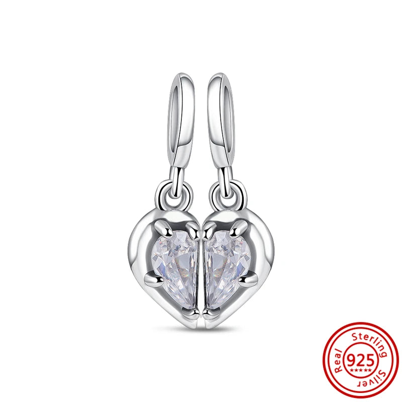 925 Silver Lucky Crown Butterfly Heart Family Tree Beads
