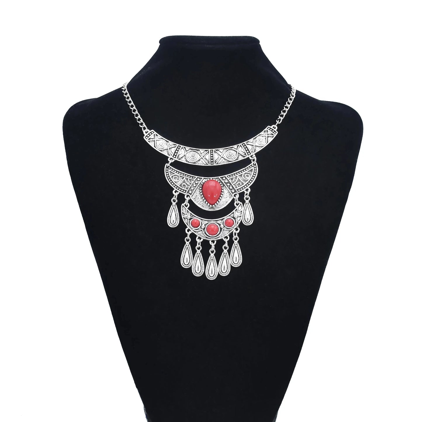 Indian Vintage Coin Tassel Choker Necklace for Women Ethnic Boho Jewelry Gift